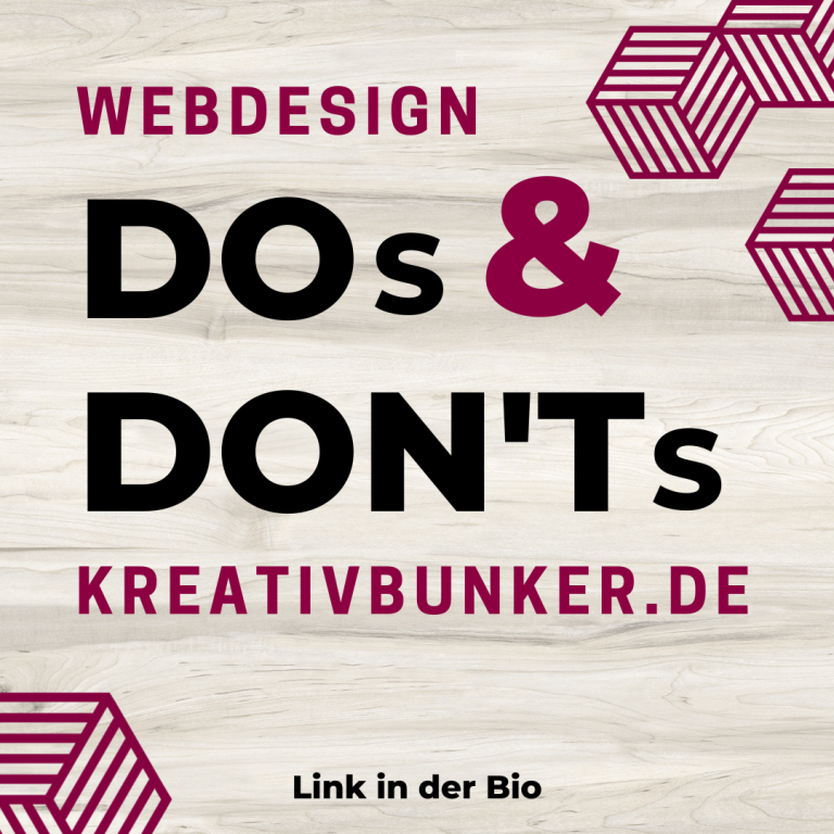 Dos & Donts im Webdesign Blogbeitrag