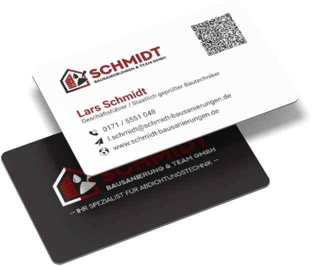 Visitenkarten für Schmidt Bausanierungen