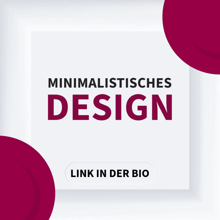 Minimalistisches Design Instagram